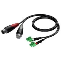 AUDAC CLA835/1 Соединительный кабель 2x XLR-F - 2x Клеммный евроблок 3,81 мм. Длина 1 м.