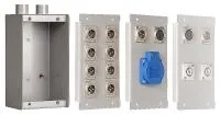 ИМЛАЙТ BRW-1-41 Панель для монтажной коробки BRW-1, розетка XLR-3pin - 3шт, розетка SpeaCon - 3шт