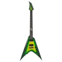 Solar guitars v2.6lb  электрогитара с чехлом, цвет зеленый берст