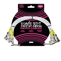 Ernie Ball 6055 набор кабелей инструментальных 3 шт, длина 30 см, цвет белый.