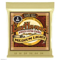 ERNIE BALL 3003 Earthwood 80/20 Bronze Medium Light 3 Pack 12-54 - Струны для акустической гитары