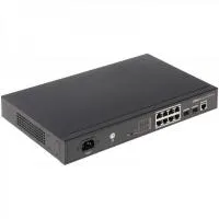 Dahua DH-PFS4210-8GT-150- Управляемый сетевой коммутатор, 8 портов 1G PoE, 2 порта 1G SFP, 1 порт RS-232, 150 Вт питания PoE
