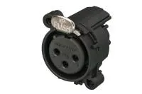Neutrik NC3FAH Разъем XLR панельный, 3 конт., гнездо, горизонт., в ПП, тип-A, без заземления