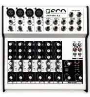 ECO UNIT-MIX 4.2 Профессиональный компактный микшерный пульт, 4 микр\лин+ 2 стереовхода.