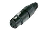 Neutrik NC3FX-B кабельный разъем XLR female черненый корпус, золоченые контакты