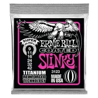 Комплект струн для электрогитары Ernie Ball Super Slinky Coated Titanium P03123