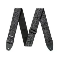 Dunlop d6714 jacquard black thistle  дизайнерский ремень для гитары, жаккардовая ткань c кожей