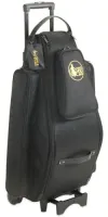 2 saxophone trolley bag Gard Bags GB-124WBFSK - Polyester trolley bag with leather trim and secure instrument suspension system for alto and soprano saxophones