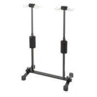 K&M 17605-000-00  стойка для 4 акустических гитар roadie, черная с белыми вставками