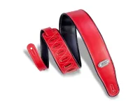 M26VP-RED-BLK Rebel Series Ремень для гитары, винил, двусторонний, красный/черный, Levy's