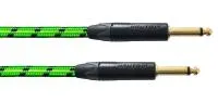 Cordial blacklight editon 6 pp-g гитарный  кабель джек моно 6.3мм/джек моно 6.3мм, 6м, зеленый