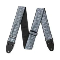 Dunlop d6715 jacquard fleurs de skull  дизайнерский ремень для гитары, жаккардовая ткань c кожей