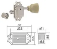 Gotoh sd90-hapm-sl-n  колки локовые, автозажим, регулируемые, vintage, 3+3, никель, пластик, тюльпан
