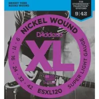 D`addario esxl-120  cтруны для электрогитары steinberger, никель, 9-42, super light