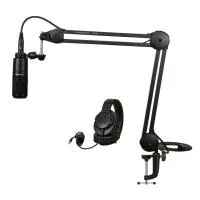 AT2020CP/КОМПЛЕКТ; AT2020 микрофон + AT8700C стойка пантограф + ATH-M20x наушники/AUDIO-TECHNICA