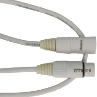 True magic TMH004/3M Кабель микрофонный HD XLR male - XLR female, 3м, 7мм, белый