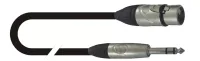 LK Electronic PXJ-002/10m микрофонный кабель MC-203 с разъемами 6,3 мм Jack Stereo -> XLR-3F, длина 10 метров, цвет черный