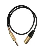 JackStereo-XLR3M (black) 1 метр кабель (черный) GS-PRO