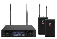 Микрофонная радиосистема [AX-7000L] Axelvox [DWS7000HT (LT Bundle)] UHF 710-726 MHz, 2 x 32 канала, LCD дисплей, 2х ИК порт, 2x поясных передатчика, 2x головной микрофон, 2x петличный микрофон