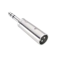 Adam hall 7855 - адаптер trs 6.3 mm stereo (m) - xlr (m), серебристый