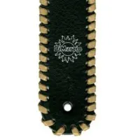 DIMARZIO 2 INCH CUSTOM ITALIAN WHIPSTITCH LEATHER STRAP (SHORT) BLACK DD3253S кожаный гитарный ремень (короткий) с шнуровкой, цв