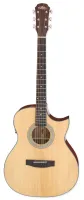 ARIA-201CE N - электроакустическая гитара с вырезом, 20 ладов, верхняя дека:  массив ели, задняя дека и обечайка: махагон,  гриф: махагон, накладка: палисандр, электроника: ARIA AEQ-4 (4-полосный эквалайзер и гитарный тюнер), цвет: N (Natural)
