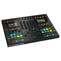 NATIVE INSTRUMENTS TRAKTOR KONTROL S8 - 4-х канальный системный контроллер для Traktor Pro/DJ, контроллер Remix Deck, 2 цветных LCD дисплея, 30 потенциометров, 2 сенсорных полосы, 4х4 Remix Deck фейдеров, 16 пэдов, аудио интерфейс 24 бит/ 48 кГц, USB порт
