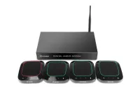 Микрофон Infobit [iSpeaker M800] Комплект беспроводных всенаправленных микрофонов 2.4G, 5-метровый захват на 360 градусов, 4 каскадных микрофона. Покрытие до 80-100 квадратных метров. Без динамика.