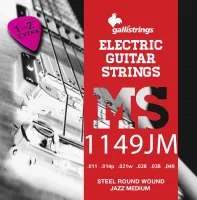 (011-049) GALLI STRINGS MS1149JM - струны для электрогиты, 3 струна в обмотке, натяжение Jazz medium