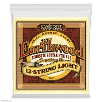 ERNIE BALL 2010 Earthwood 80/20 Bronze Light 9-46 - Струны для 12 струнной акустической гитары