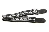 OVATION SIGNATURE NYLON LEAF гитарный ремень 50мм, 84-144см , кожаные концы, чёрный