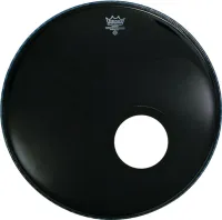 REMO P3-1022-ES-DM Drum head Powerstroke 3 Ebony bass drum 22" передний пластик с вырезом 5"