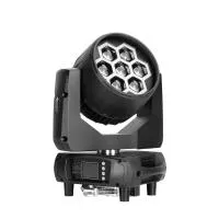 LightCraft 7x40W OSRAM WASH PIXEL вращающаяся голова заливного света. 7 диодов OSRAM по 40 Вт. Pixel Control. Вращение Pan : 540° / Tilt: 270°(8/16 bit ). Графические и цветовые динамические макросы. Цветовая температура: 2700-8000К. Угол раскрытия луча: 
