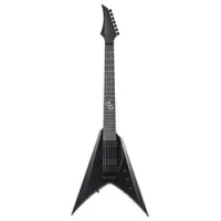 Solar guitars v1.7frc  7-струнная электрогитара, чехол, форма v, hh, floyd rose, цвет черный матовый