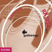 GALLI STRINGS RA1254 - струны для акустической гитары, бронза 80/20, Light, размер 12-54
