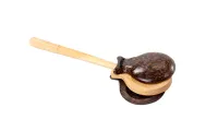 Castanets Talwar TP-ECT4 - Tiger wood 62 mm diameter castanets on the handle