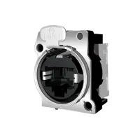 Seetronic SE8FBH-C6 Разъем RJ45 панельный, CAT6, PoE++, горизонтальное крепление на печатную плату, металлическая панель, система блокировки с защелкой, совместим с корпусами SE8MC-1-NEW и SE8MC-02-NEW или любого стандартного разъема RJ45, для панелей тол