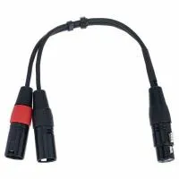Cordial ey 0,3 fmm аудио кабель y-адаптер xlr female/2xxlr male, 0,3 м, черный