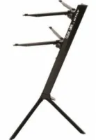 QUIK LOK SL911BK двухуровневая наклонная стойка для клавишных ш. 30 см, в. 66-109 см, нагрузка до 20 кг, чёрный. С чехлом.