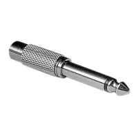 Adam hall 7540 - адаптер rca mono (f) - trs 6.3 mm mono (m), серебристый