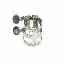 Лигатура для сопрано саксофона Selmer Metal посеребренная