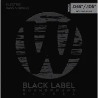 Warwick 41200 m4  струны для бас-гитары, black label, 45-105, никель