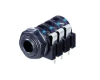 Rean NYS216 панельный разъем Jack 6.3мм TRS (стерео) гнездо, пластиковый корпус на горизонтальную