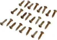 FENDER RDWRN PKGRD/CNTRL PLATE SCREWS (24) набор винтов (24 шт.) для крепления пикгарда и панели переключателей, покрытие никель