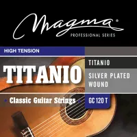 Classical guitar string set Magma Titanio GC120T - Professional classical guitar string sеt with hard tension. Transparent titanium nylon alloy trebles, nylon-based bass with silver-plated winding.