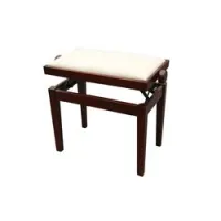 Hidrau bg27 mahogany gloss 3 (l25)  банкетка, полированное красное дерево, бежевая кожа