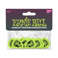 ERNIE BALL 9191 - Комплект медиаторов. Толстый/0,88мм/Зеленый цвет/Светится в темноте/Everlast/12 штук в упаковке