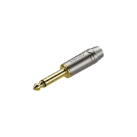 ROXTONE RJ2PP-NS-NG Разъем  jack 1/4" моно, размер 72,2*14мм., Макс. диаметр кабеля 6,5мм., Цвет: серебряный