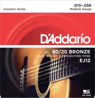 D'Addario Bronze EJ12 Medium (6 шт) Струны для акустической гитары 