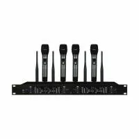 Микрофонная радиосистема [AX-7000F] Axelvox [DWS7000HT (FC Bundle)] UHF 710-726 MHz, 4 x 16 каналов,LCD дисплей, 4х ИК порт, 4 ручных микрофона, 4 силиконовых кольца